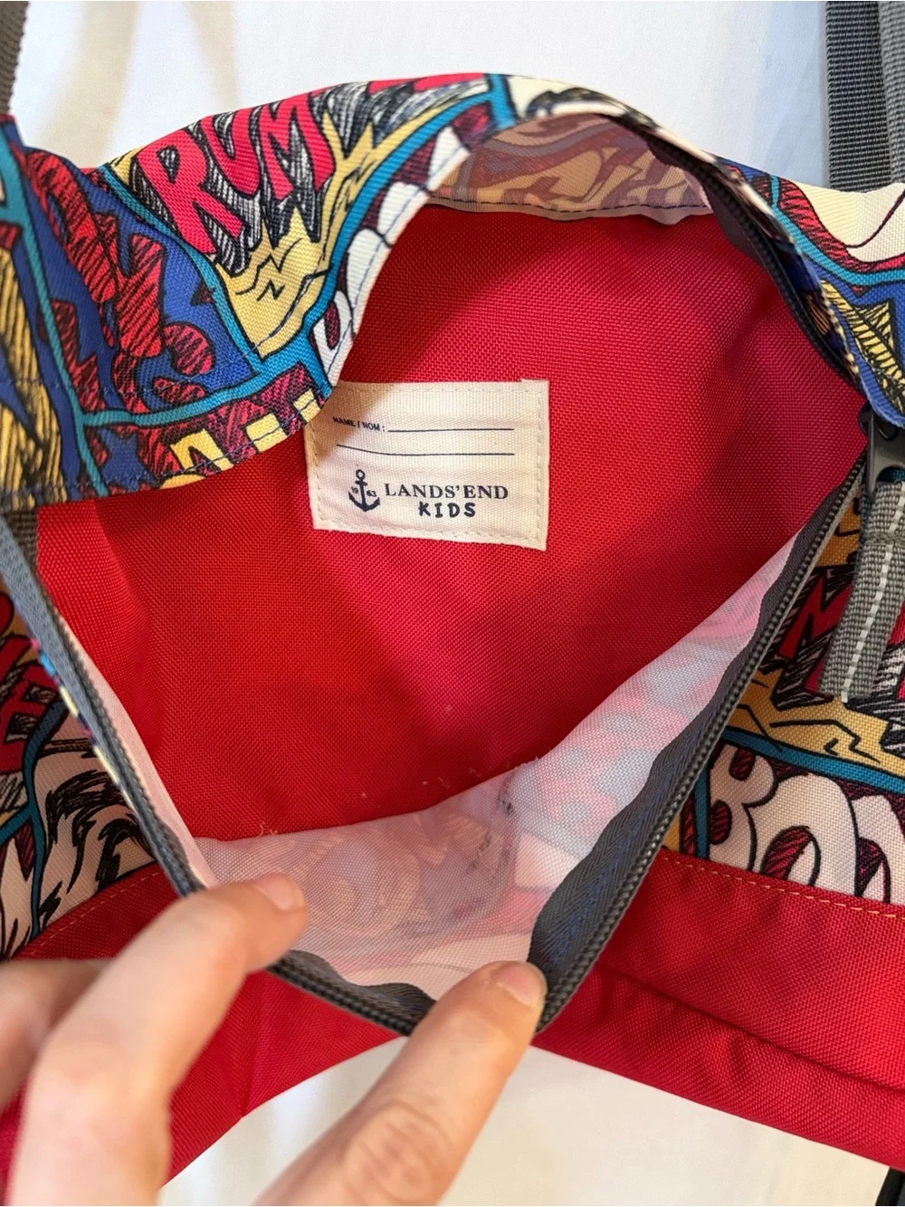 Comic Book Duffel Bag Boys Gym Sports Weekender Lands’ End